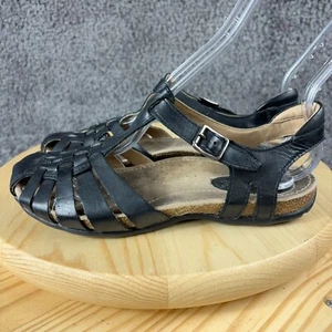 Earth Origins Sandalen Teagan Fisherman Fersenriemen Damengröße 7 schwarz Leder - Bild 1 von 8
