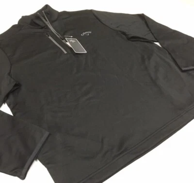 Callaway UPF 50 UVProtection 1/4 拉链高尔夫球场弹力高领羊毛套衫 — 第 1/4 张图片