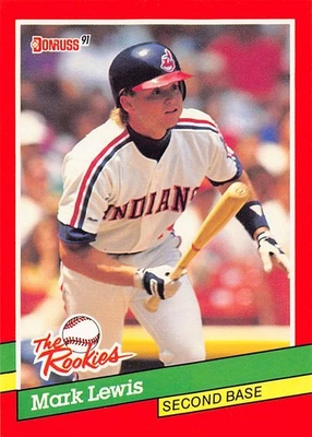 Tarjeta de béisbol Mark Lewis 1991 Donruss The Rookies 42 Cleveland Indians Foto 1 de 2