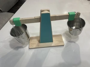 Lovevery Every Which Weigh Scale w/ One Bucket The Enthusiast Balance Toy Wood - Picture 1 of 3