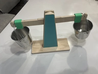 Lovevery Every Which Weigh Scale w/ One Bucket The Enthusiast Balance Toy Wood - Image 1 of 3