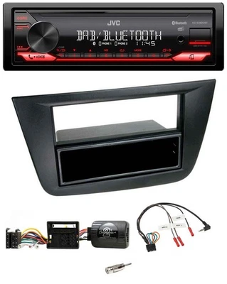 JVC Bluetooth USB DAB Lenkrad Autoradio für Seat Altea Toledo 2004-2009 schwarz - Bild 1 von 4