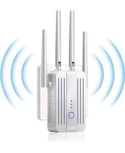 WiFi Extender Signal Booster Internet Repeater Covers Up to 9995ft (45+ Devices) - Afbeelding 1 van 9