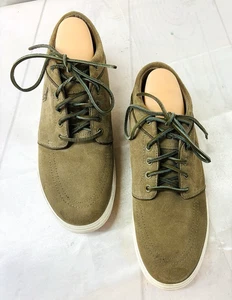 Scarpe Polo Ralph Lauren uomo taglia 9,5 scamosciate verdastre marrone chiaro stringate 1501C2 - Foto 1 di 16