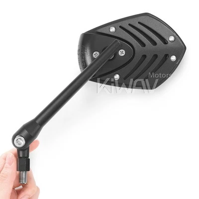 Espejo retrovisor Magazi modelo SHIELD negro ajustable se adapta a Yamaha XS 650 750 850 1100 Foto 1 de 4