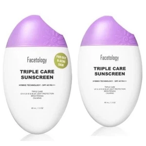 Facetology Triple Care Protezione Solare SPF50 PA++++ 40ml - Pelle Normale/Grassa - Foto 1 di 18