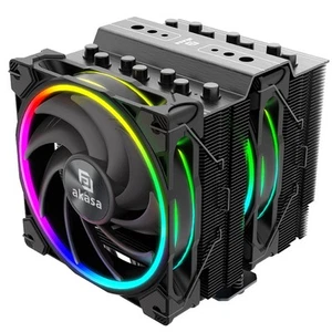 Akasa SOHO H7, Premium Dual Tower 7-Heatpipe CPU Cooler with Addressable RGB, 25 - Photo 1/10