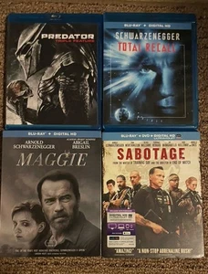 Arnold Schwarzenegger Blu-Ray Lot Predator (3) Total Recall, Maggie, Sabotage - Picture 1 of 17