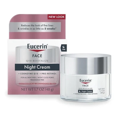 Eucerin Q10 Anti-Wrinkle + Pro-Retinol Night Cream 1.7 oz. New Sealed - Image 1 of 4