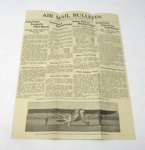Portland Oregon Air Mail Bulletin 1929 Charles Lindbergh First Flight Letterhead - Picture 1 of 5