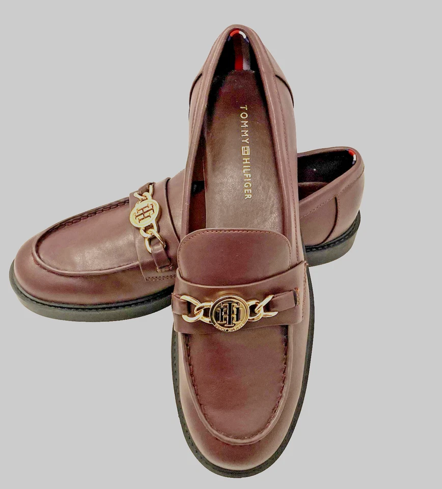 Женские мокасины Tommy Hilfiger Twterina 353 / размер 10 М без шнуровки / бордовые - Изображение 1 из 4
