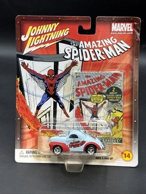 2006 Johnny Lightning Marvel The Amazing Spiderman #14 1941 Willys azul rojo Foto 1 de 4