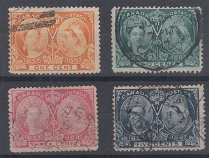 CANADA 1897 QV JUBILEE 1c-5c (x4) USED (ID:275/D65902) - Picture 1 of 1