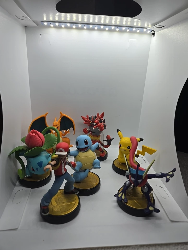 Pokemon Lote De 7 Amiibo Charizard Pikachu Squirtle Greninja Trainor Ivysaur Etc Foto 1 de 4