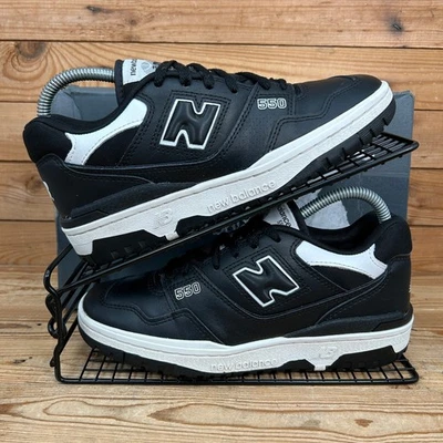 New Balance 550 Trainers Womens Size UK 5.5 Black White Leather Casual Shoes NB - Image 1 of 4