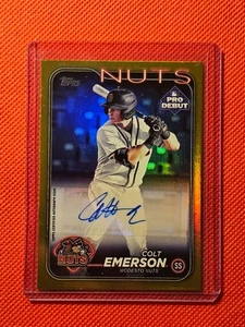 2024 Topps Pro Debut - Colt Emerson #PD-168 Gold Foil Autographs /50 (AU, RC) - Bild 1 von 2