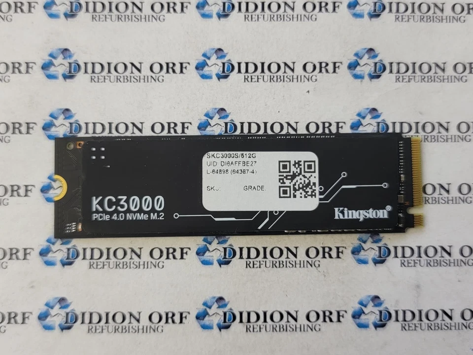 KINGSTON 512GB M.2 NVMe 2280 SSD SKC3000S512G, Grade A, SKU 19634 - Image 1 of 1