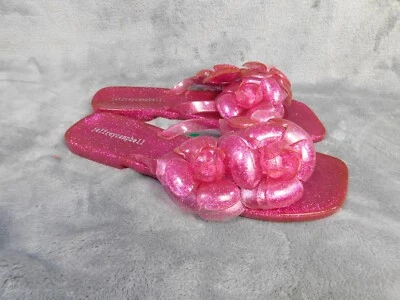 Sandalias Jeffrey Campbell Mujer 8 Rosa Brillo Chanclas Fleuris Jalea Floral Foto 1 de 4