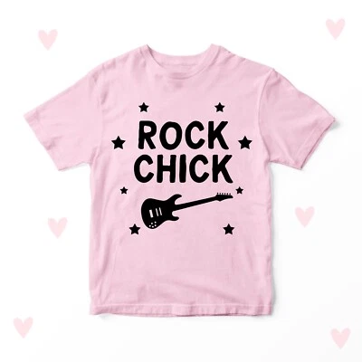 LOVE U LOTS GIFTS Rock Chick Girls Clothing Kids Rockstar Baby Toddler T-shirt Rock Music Gifts