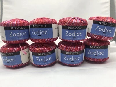 Lote de hilos Berroco, zodiaco, rosa brillante, lote de 8 Foto 1 de 4