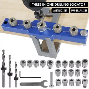 Doweling Jig Kit Aluminum Alloy Drill Hole Guide Jig Portable Woodworking -·(C - Picture 1 of 13