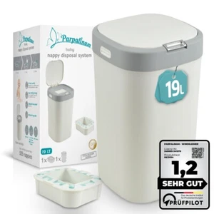 Parpalinam Windeleimer Baby Geruchsdicht Keimfrei 19l mit 1 x Nachfüllkassette - Bild 1 von 6