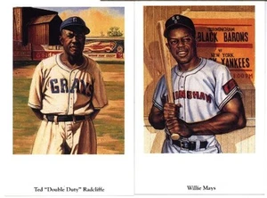 Juego de postales de bellas artes de la Liga Negra Mays Gibson Irvin - Imagen 1 de 1