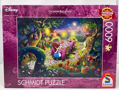 Schmidt ~ Mad Hatter's Tea Party By Thomas Kinkade ~ 6000 Piece Puzzle  - Image 1 of 2
