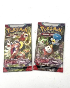 Scarlet and Violet Booster Packs x 2 All Art Set New Sealed Pokemon Cards TCG - Picture 1 of 5