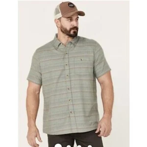 North River Cozy Cotton NRM5282 Short Sleeve Plaid Shirt Green Lg - Picture 1 of 6