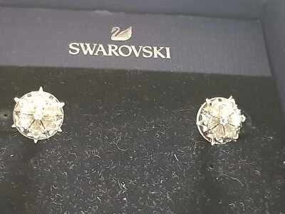 Swarovski Magic Ohrstecker Schneeflocke rhodiniert - Bild 1 von 2