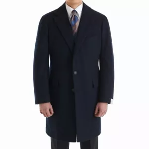 Orazio Luciano - EU 48 Navy Fox Brothers Herringbone Coat - Picture 1 of 7