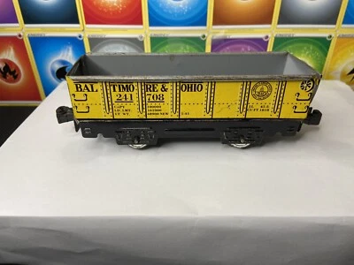 VINTAGE MARX BALTIMORE & OHIO TIN LITHO B&O 241708 GONDOLA FREIGHT CAR, O Gauge - Image 1 of 4
