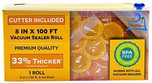 8" x 100' MEGA Roll & Cutter Box Vacuum Sealer Bags Roll by OutOfAir - Picture 1 of 9