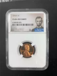 1976 S LINCOLN CENT PROOF 1C PF69* STAR RD CAMEO NGC PR69 CAM SKU 3388 - Picture 1 of 2