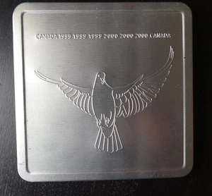 *Kengo* Canada Stamp Millennium keepsake collector tin with 3 stamps and coin - Bild 1 von 4