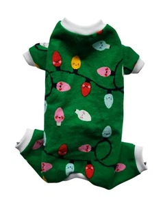 Cadena de luces de Navidad pijama de franela pijama perro cachorro mascota ropa 4XS - grande - Imagen 1 de 4