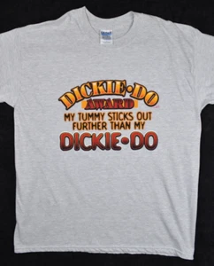 Vintage Dickie Do Shirt Men Extra Large 46" Gray Funny White Elephant Gift Humor - Picture 1 of 14