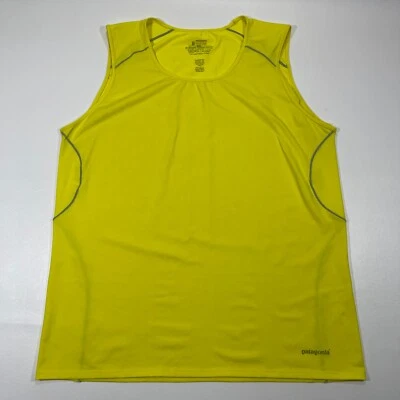 Camiseta sin mangas Patagonia para mujer extra grande amarilla reflectante elástica secado rápido Foto 1 de 4