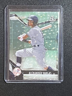 2021 Bowman Platinum Top Prospects /299 #TOP-54 Alexander Vargas Yankees - Image 1 of 2