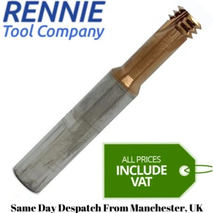 Massivhartmetall 3 Zähne Fadenfräse TiXCO beschichtet für Stahl alle Größen M2 bis M16 - Bild 1 von 1