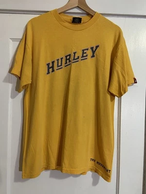 Camiseta de Surf Hurley Hecha en EE. UU. Amarilla Años 90 De Colección Grande Usada Foto 1 de 4