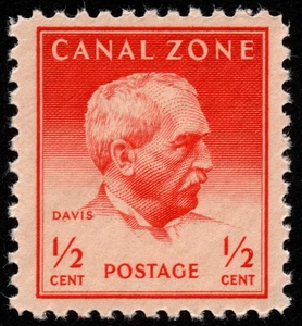 Canal Zone Stamp Scott # 136 Mint NH - 1/2 Cent Bright Red General George Davis - Picture 1 of 1