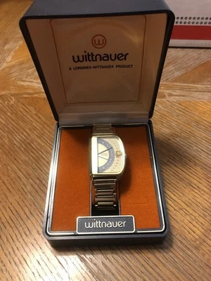 WITTNAUER FUTURAMA LINEAR DOUBLE RETROGRADE AUTOMATIC WATCH w/ORIG BOX SET - Image 1 of 4