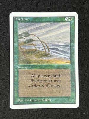 MTG HURRICANE Unlimited Edition Regular MT Uncommon Magic The Gathering - Image 1 of 4