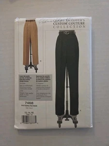 Claire Shaeffer Custom Couture #7468 Pleated Pants Pattern Sz 12-16 UC Signed - Picture 1 of 4