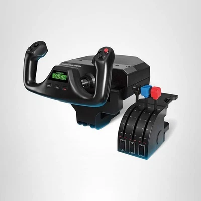 Logitech Flight Yoke System + Throttle Quadrant — Open-Box / Smoke-Free - Image 1 of 4