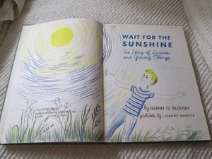 1954 Wait for the Sunshine Story of Seasons Growing Things Glenn O. Blough HC Bk - Imagen 1 de 14