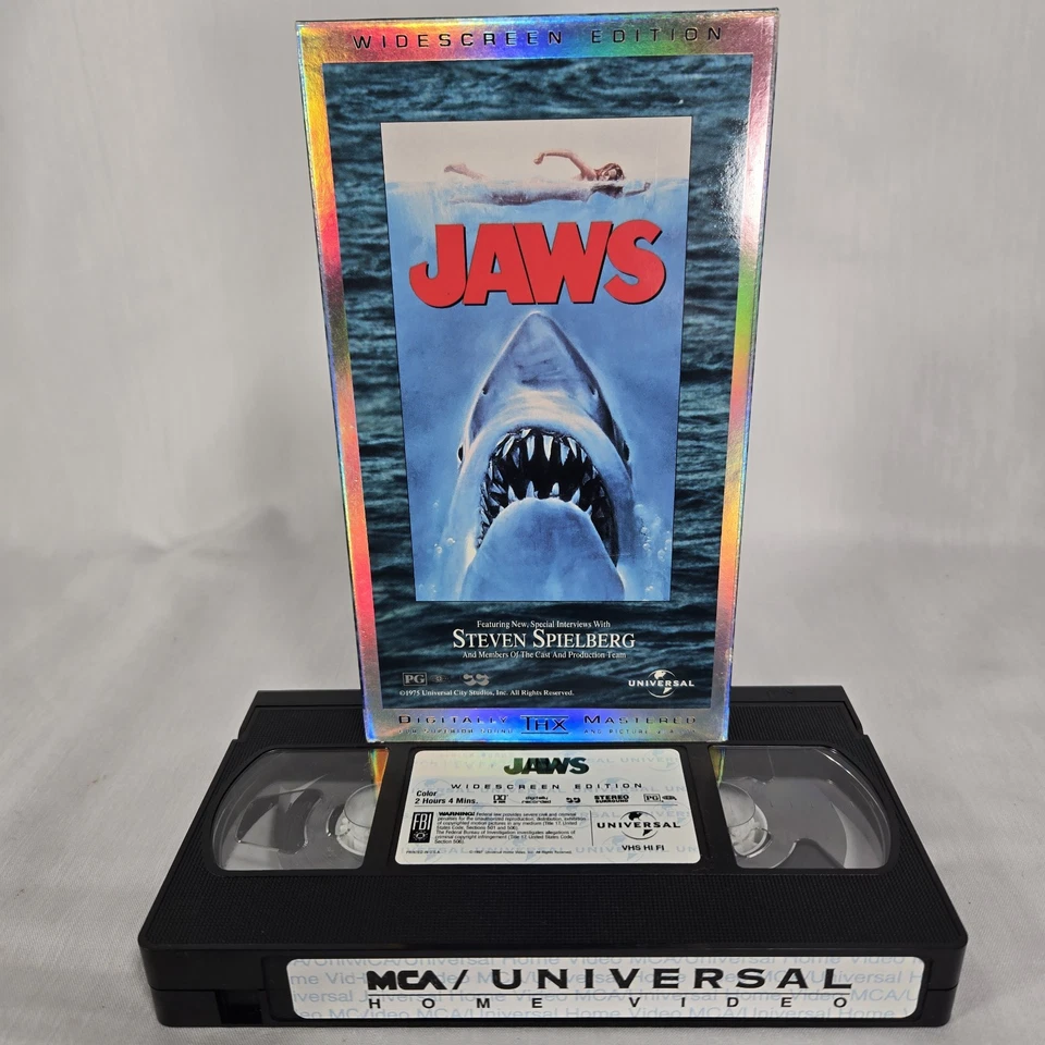 Jaws Widescreen Edition VHS 1997 Thriller Steven Spielberg Richard Dreyfuss VTG - Image 1 of 4
