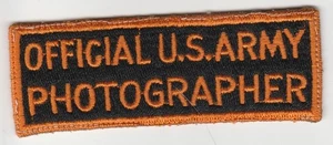 Parche brazalete original de fotógrafo oficial del ejército de Estados Unidos de la Segunda Guerra Mundial - Imagen 1 de 2